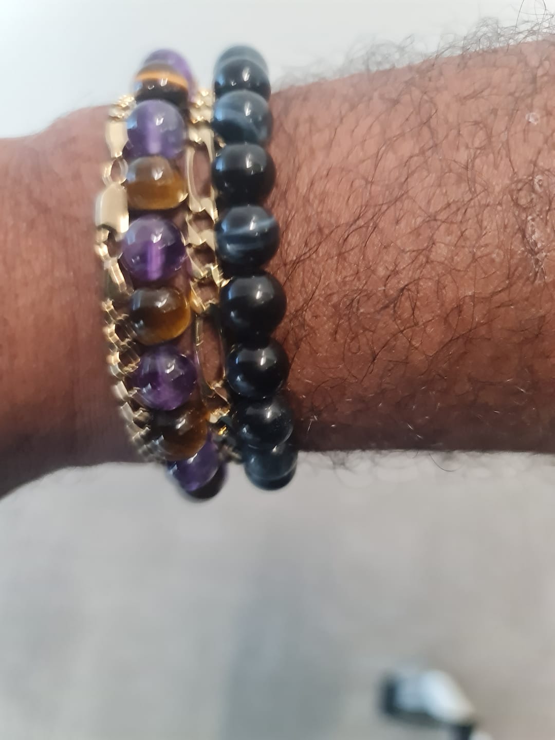 Customer photo review of Bracelet "Ange Gardien" en Oeil de Faucon