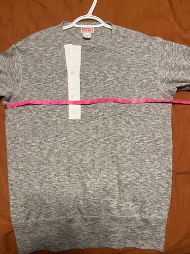 Customer photo review of 14 oz Side Closing Henley Shirt - Gray