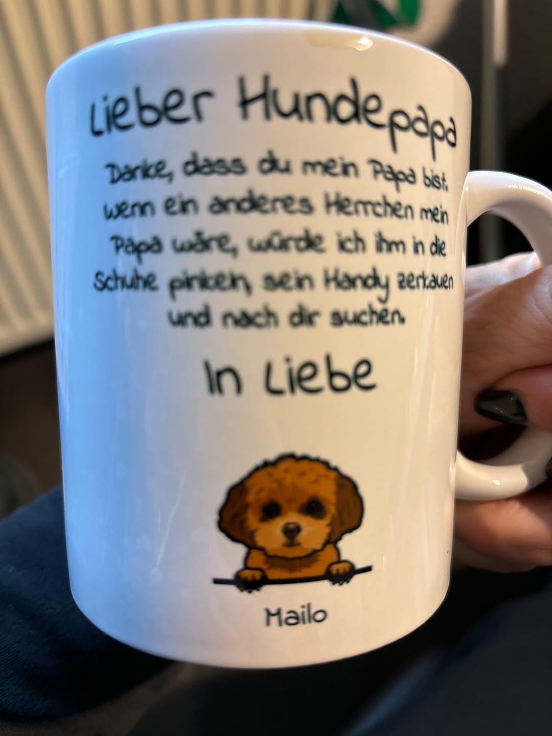 Customer photo review of Lieber Hundepapa - Individuelle Tasse