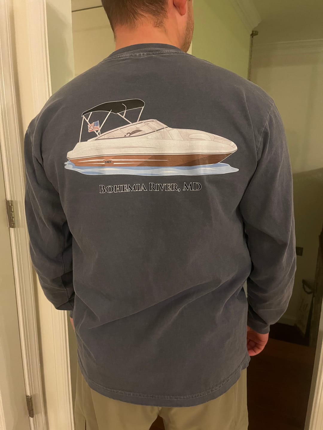 Customer photo review of Custom Cotton Long Sleeve Shirts with Pocket