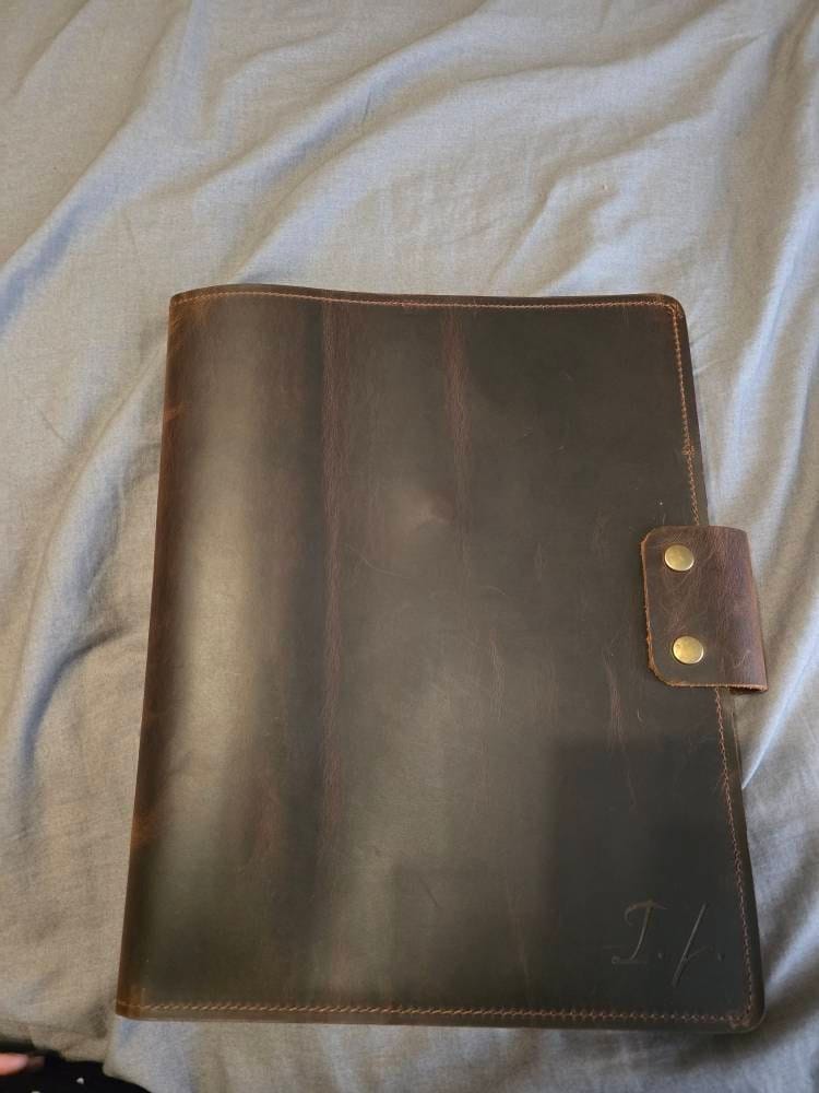 Customer photo review of Customized Leather Portfolio with Notepad & Planner