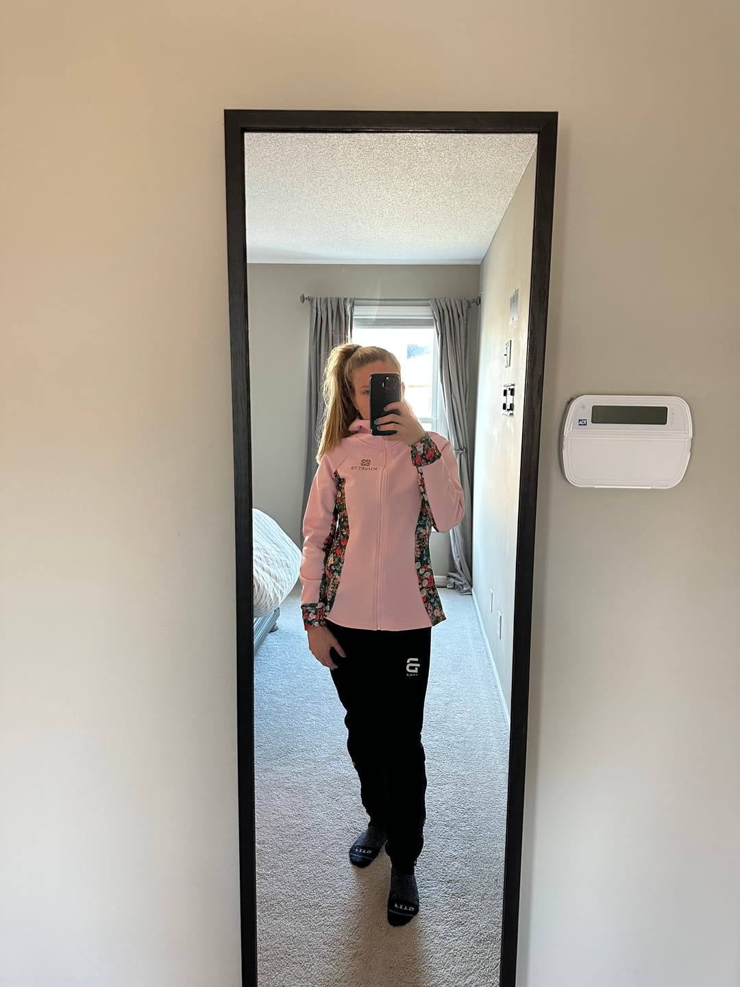 Customer photo review of Winter Training Jacket - Pink Wildflower