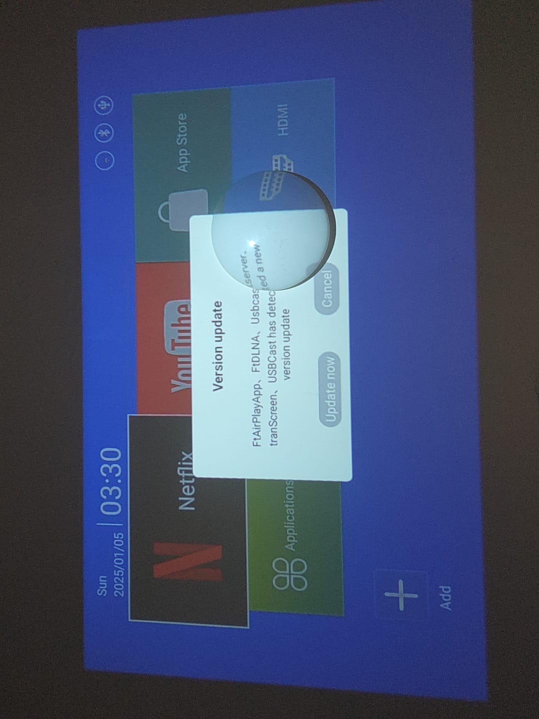 Customer photo review of MovieHub™ Ultra HD Projector + FREE Projector Screen