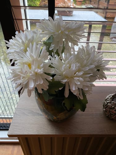 Customer photo review of Chrysant Kunstplant 30cm Wit