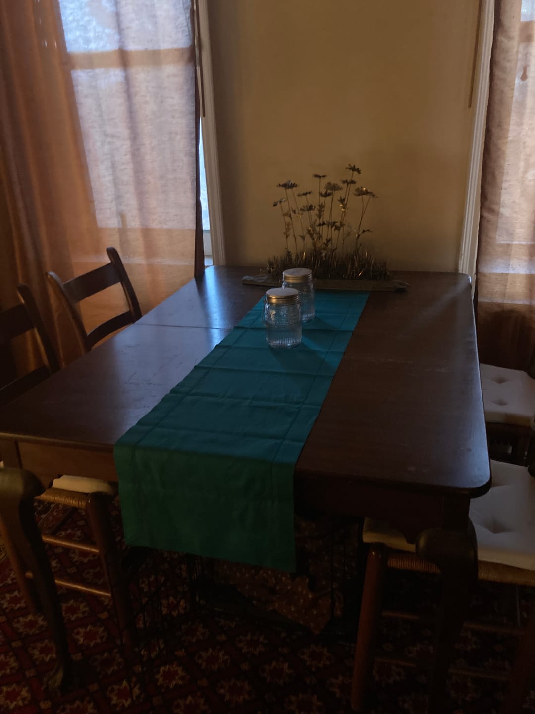 Customer photo review of Classic Hemstitch Table Runner