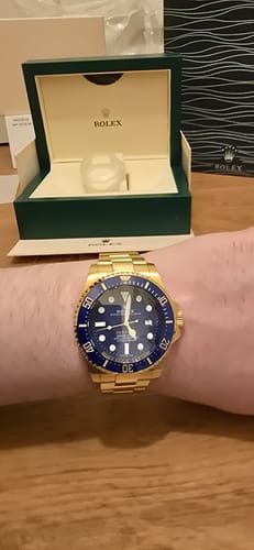 Customer photo review of 2024 Replica Rolex Deepsea Gold with Blue Dial (+ Video )
