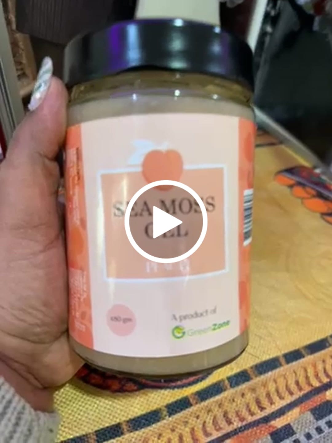 Customer video review of Sea Moss Gel with Peach (540gm)
