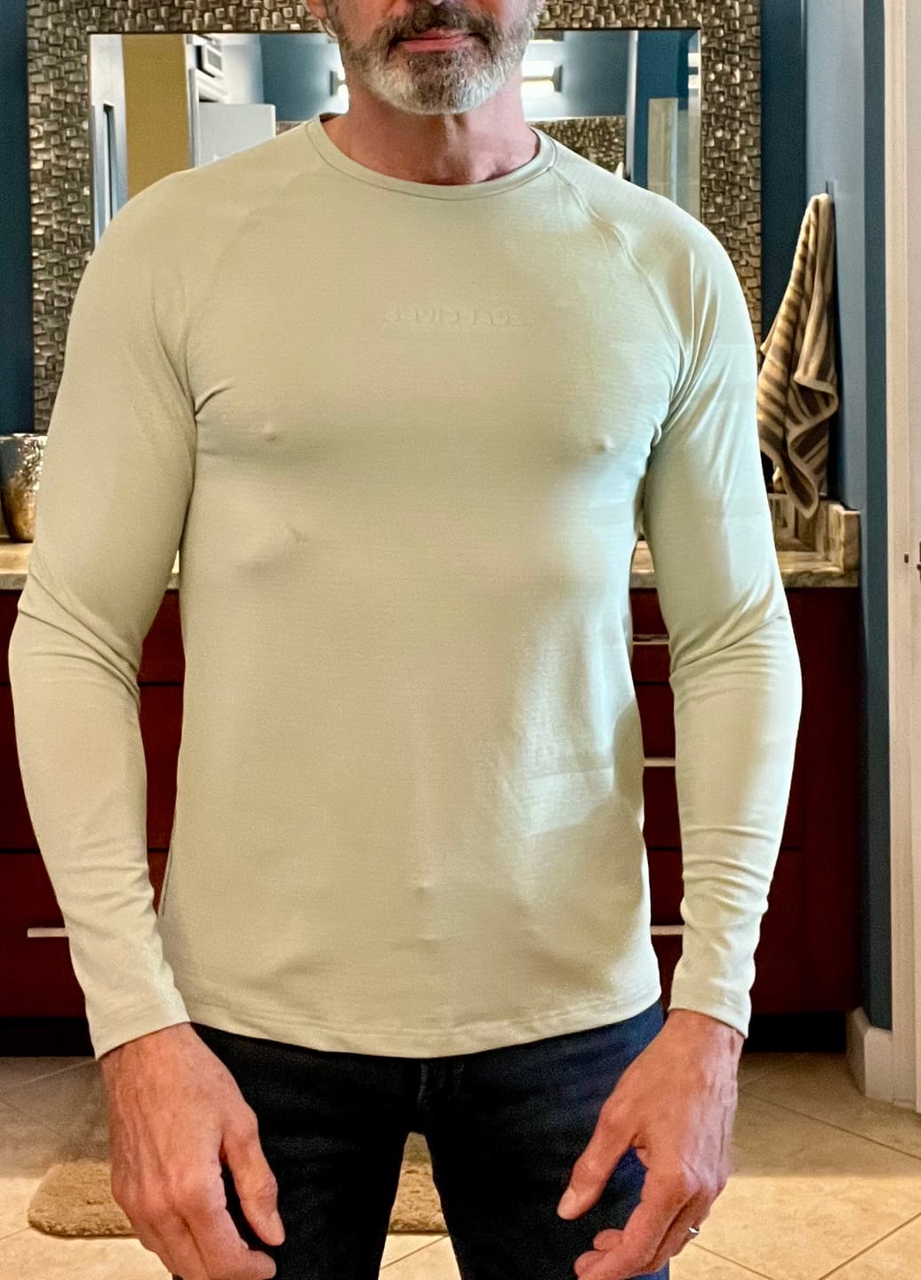 Customer photo review of Essentials Longsleeve Athletic Fitted Tee