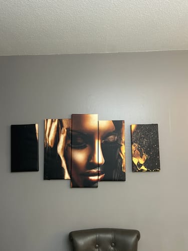 Customer photo review of Black and Gold Portrait