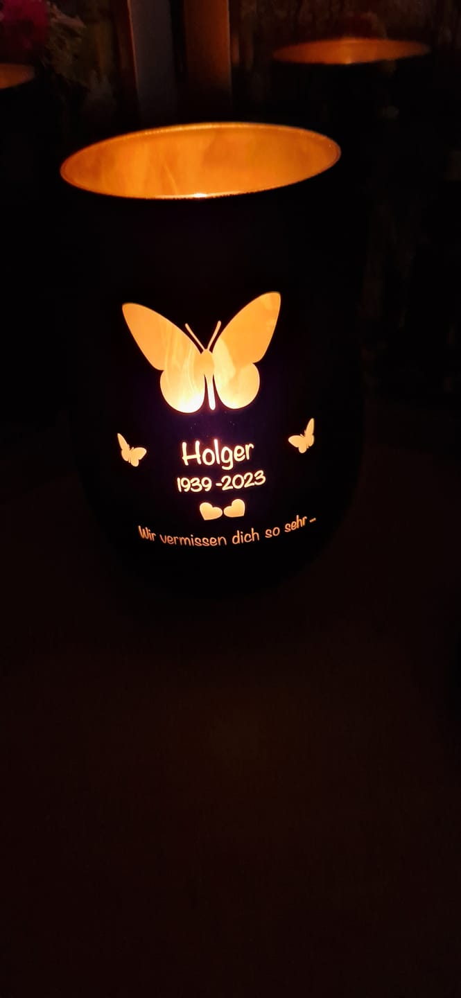Customer photo review of Wir vermissen dich ... - Individuelles Trauerlicht