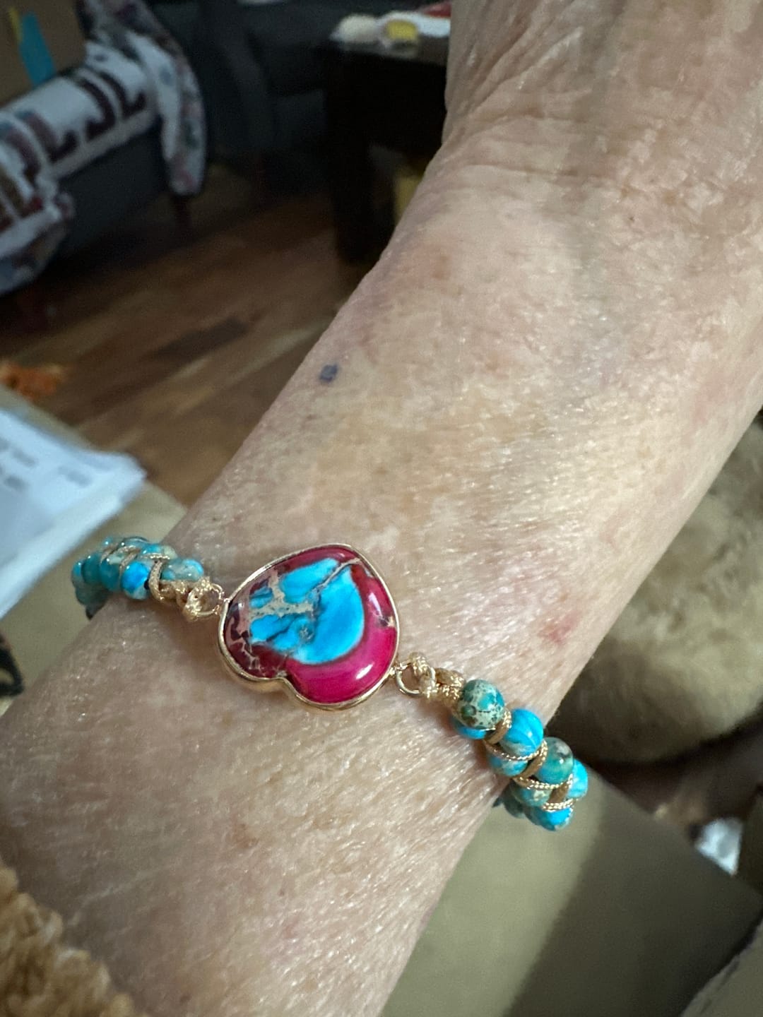 Customer photo review of Passionate Heart Jasper Bracelet