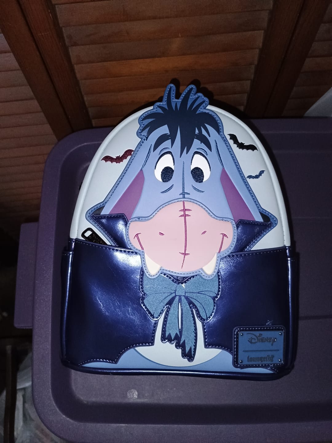 Customer photo review of Loungefly Disney Winnie The Pooh Vampire Eeyore Cosplay Mini Backpack - 707 Street Exclusive