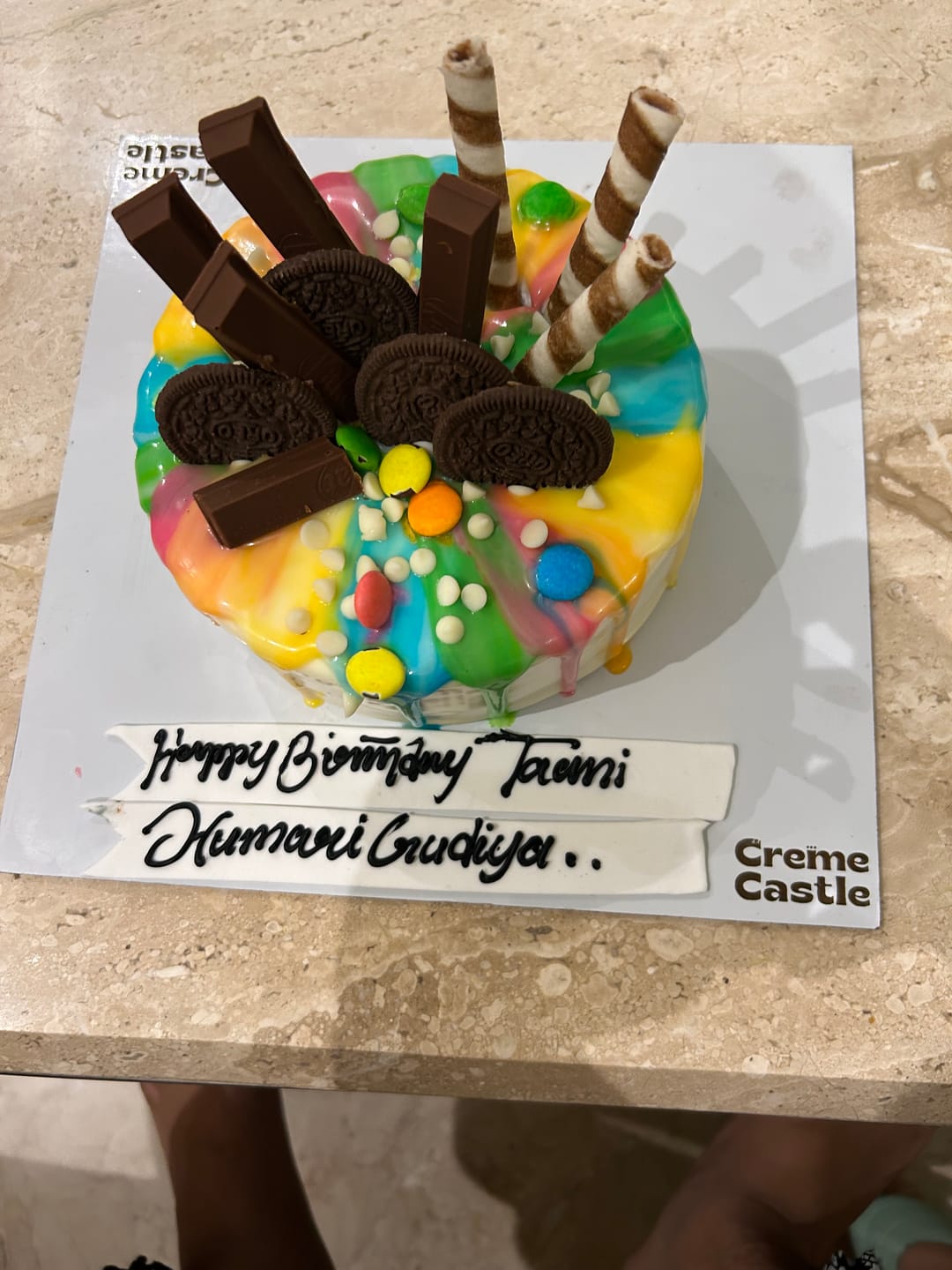 Customer photo review of Colorful Drip Cake