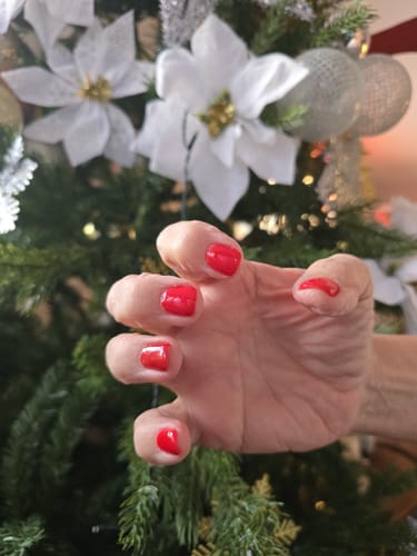 Customer photo review of Christmas Red Dipping Powder