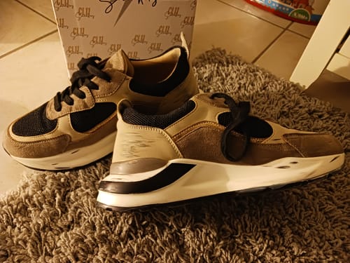 Customer photo review of Basket femme beige et noire à lacets - CL58 TAUPE