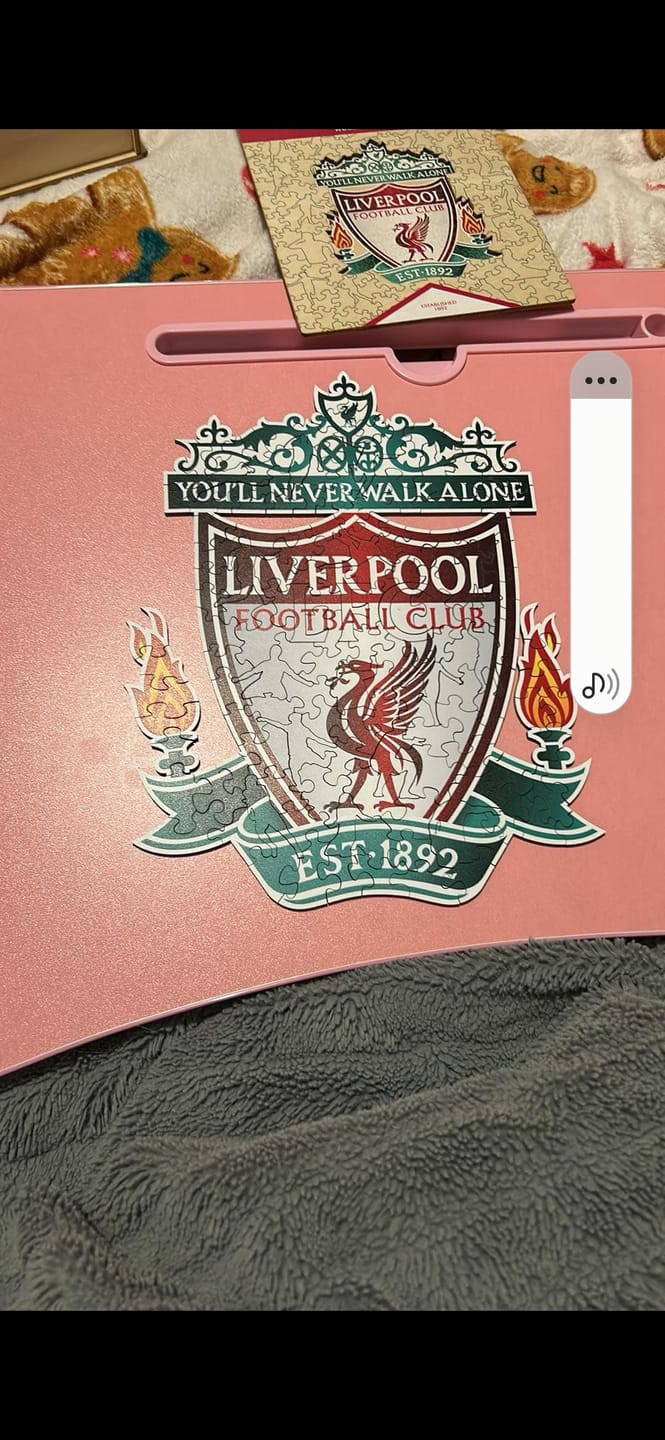 Customer photo review of Liverpool FC® Crest - Wooden Puzzle