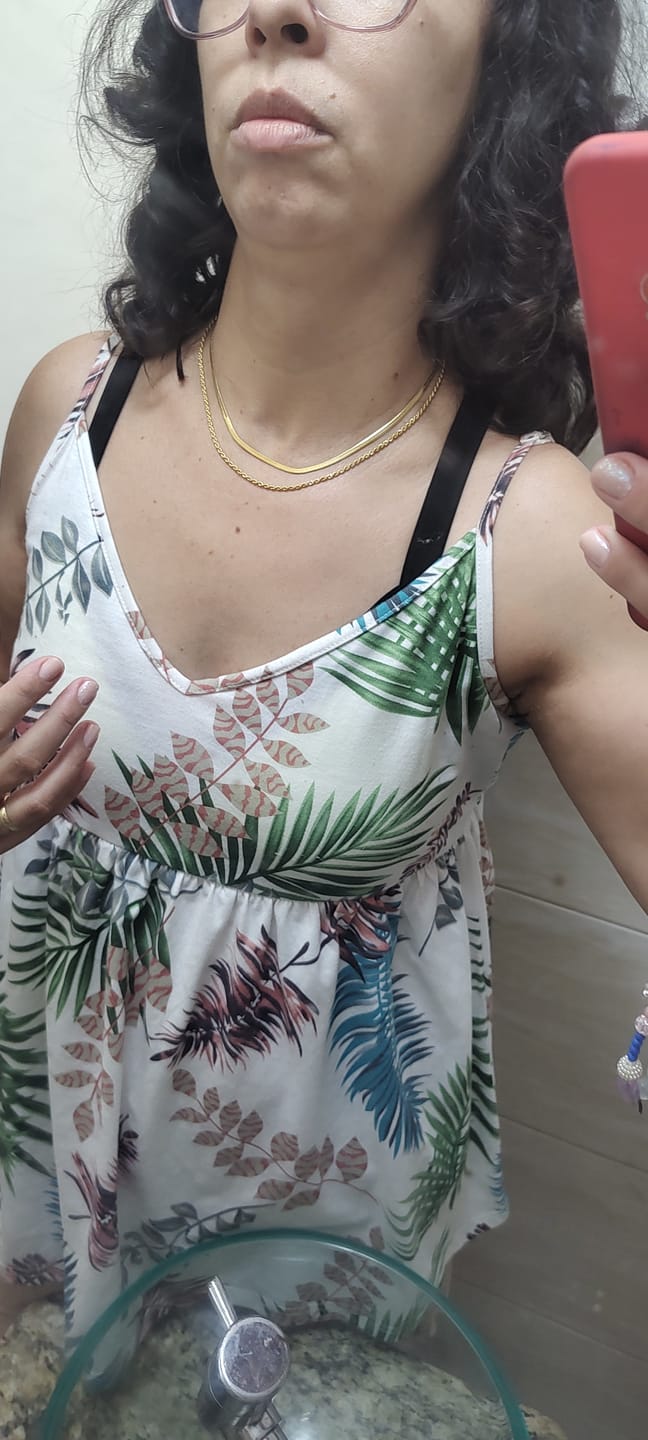 Customer photo review of Mix Colar Melina Banhado em Ouro 18k
