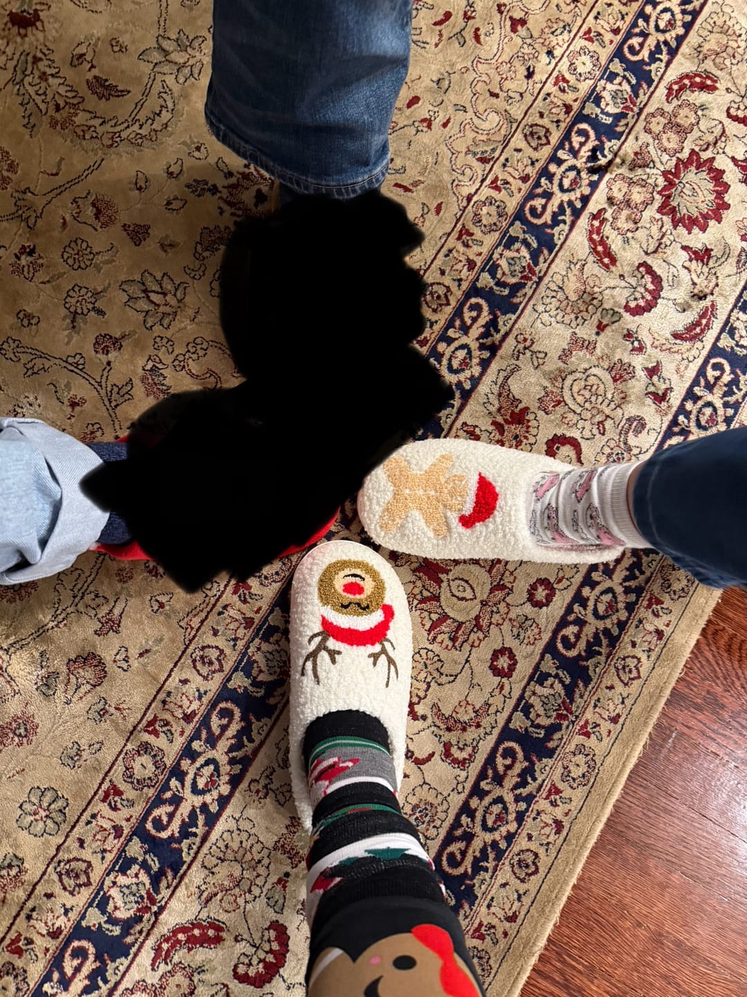 Customer photo review of Joyful Christmas Slippers