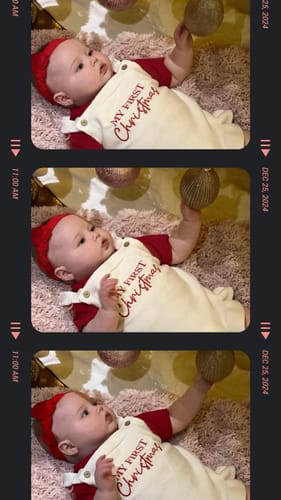 Customer photo review of Christmas Bow Socks + Headband