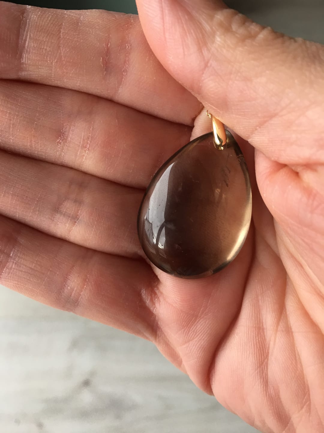 Customer photo review of Pendentif Quartz Fumé