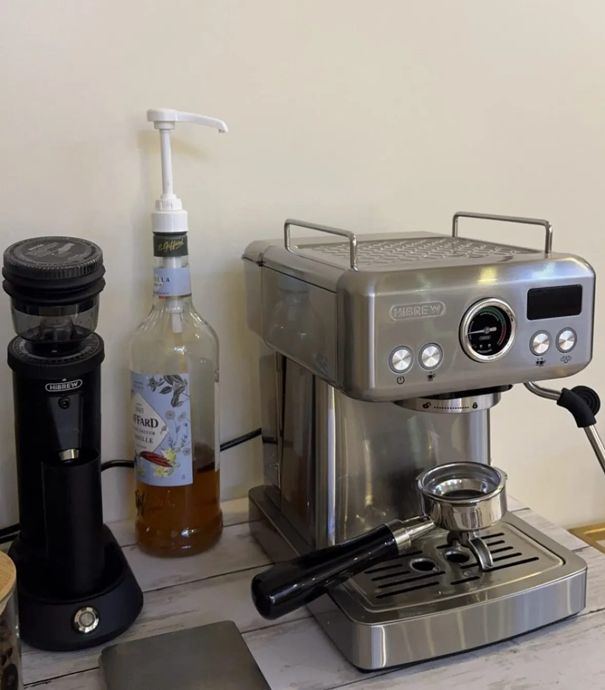 Customer photo review of Stainless Steel Espresso Machine 58mm Portafilter — Silver | KIMLUD