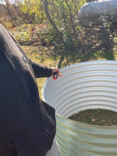 Customer photo review of Round Tall Metal Raised Garden Bed