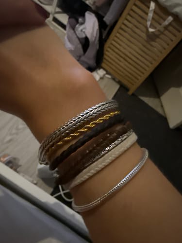 Customer photo review of CLEAN ROPE BRACELET. - 3MM 18K GOLD