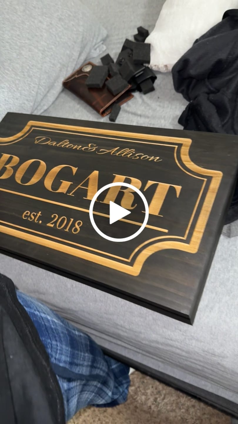 Customer video review of Hidden Gun Storage, Personalized Concealment Shelf with Family Name, Last Name and Established Date
