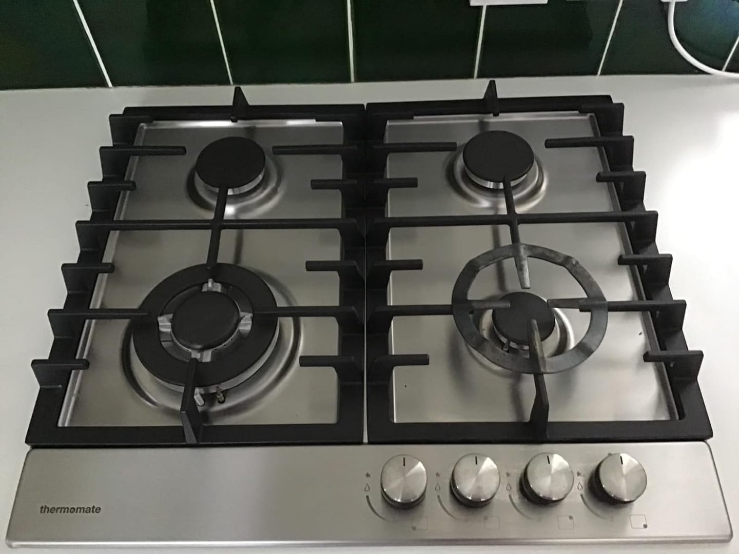 Customer photo review of 4-flammiges Einbau-Gaskochfeld – Edelstahl