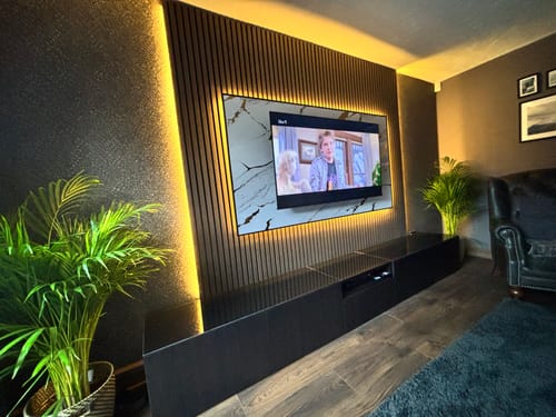 Customer photo review of Acoustic Slat Wall Panel - Walnut