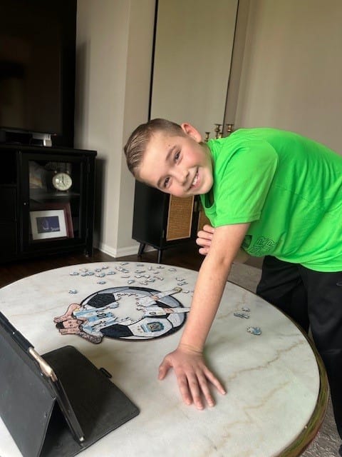 Customer photo review of Lionel Messi - Wooden Puzzle