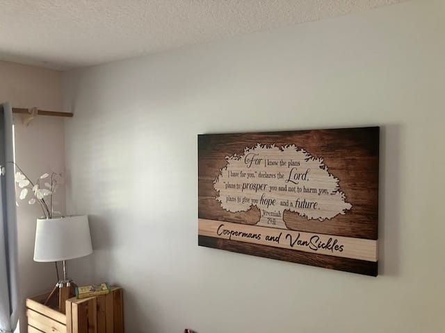 Customer photo review of For I Know The Plans I Have For You Jeremiah 29:11 Wall Art Canvas With Personalized Name