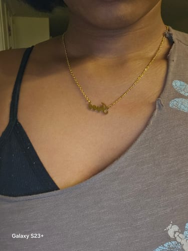 Customer photo review of Personalized Name Necklace