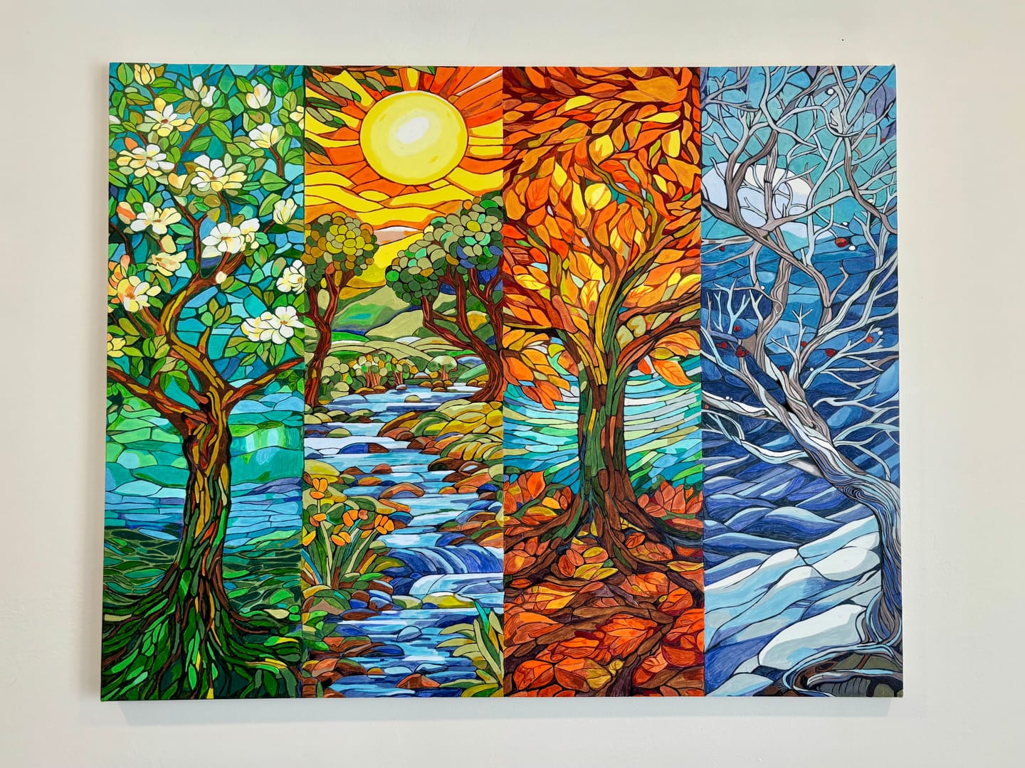 Customer photo review of The Four Seasons - Paint by Numbers