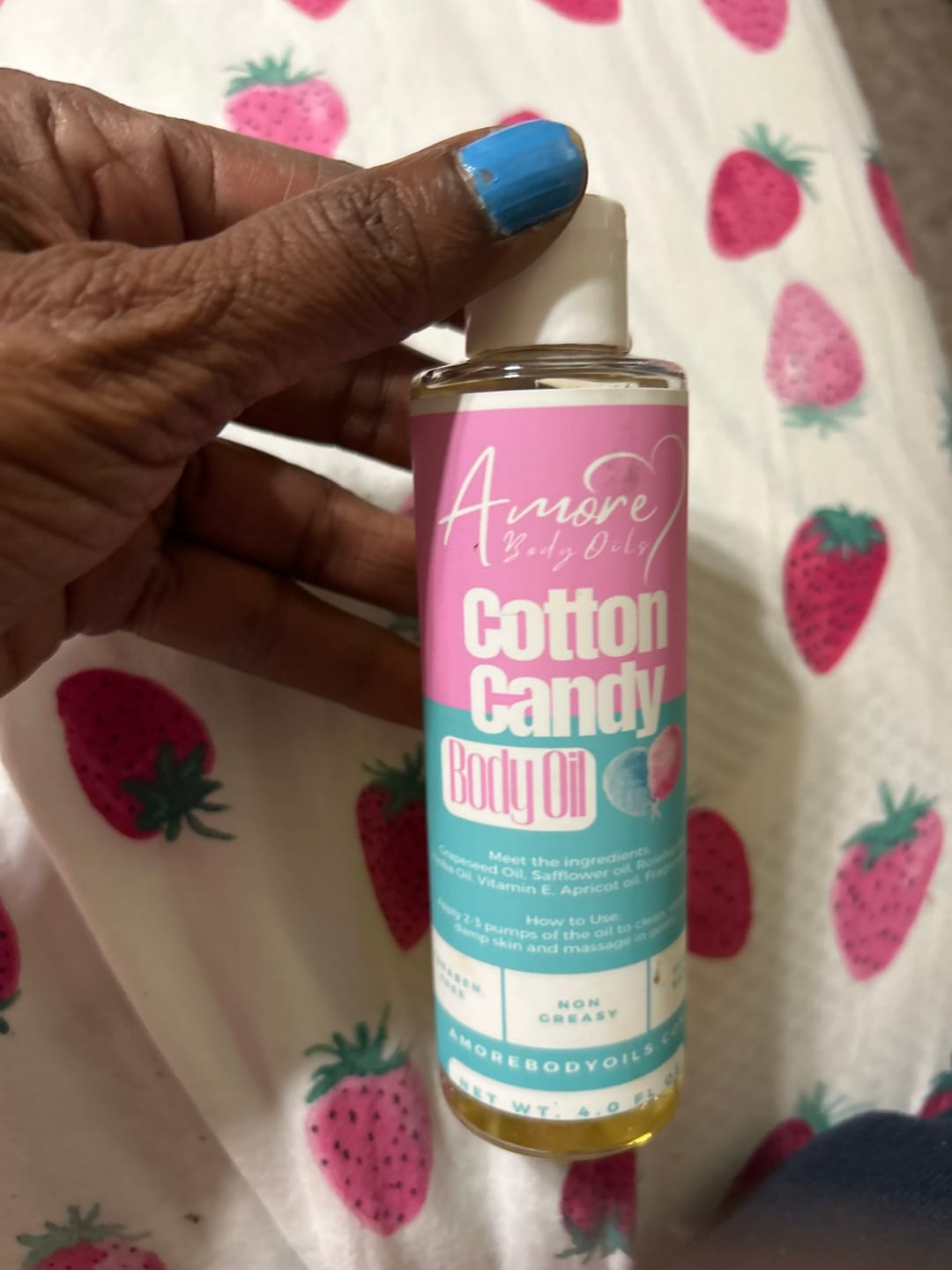 Customer photo review of Cotton Candy - Body Oil
