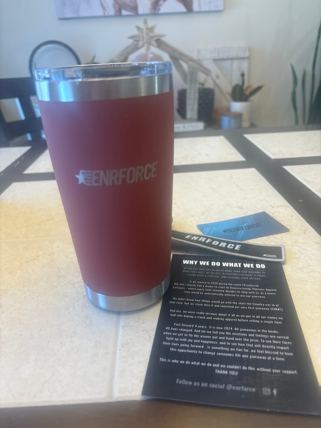 Customer photo review of 20 OZ Soft Matte Tumbler