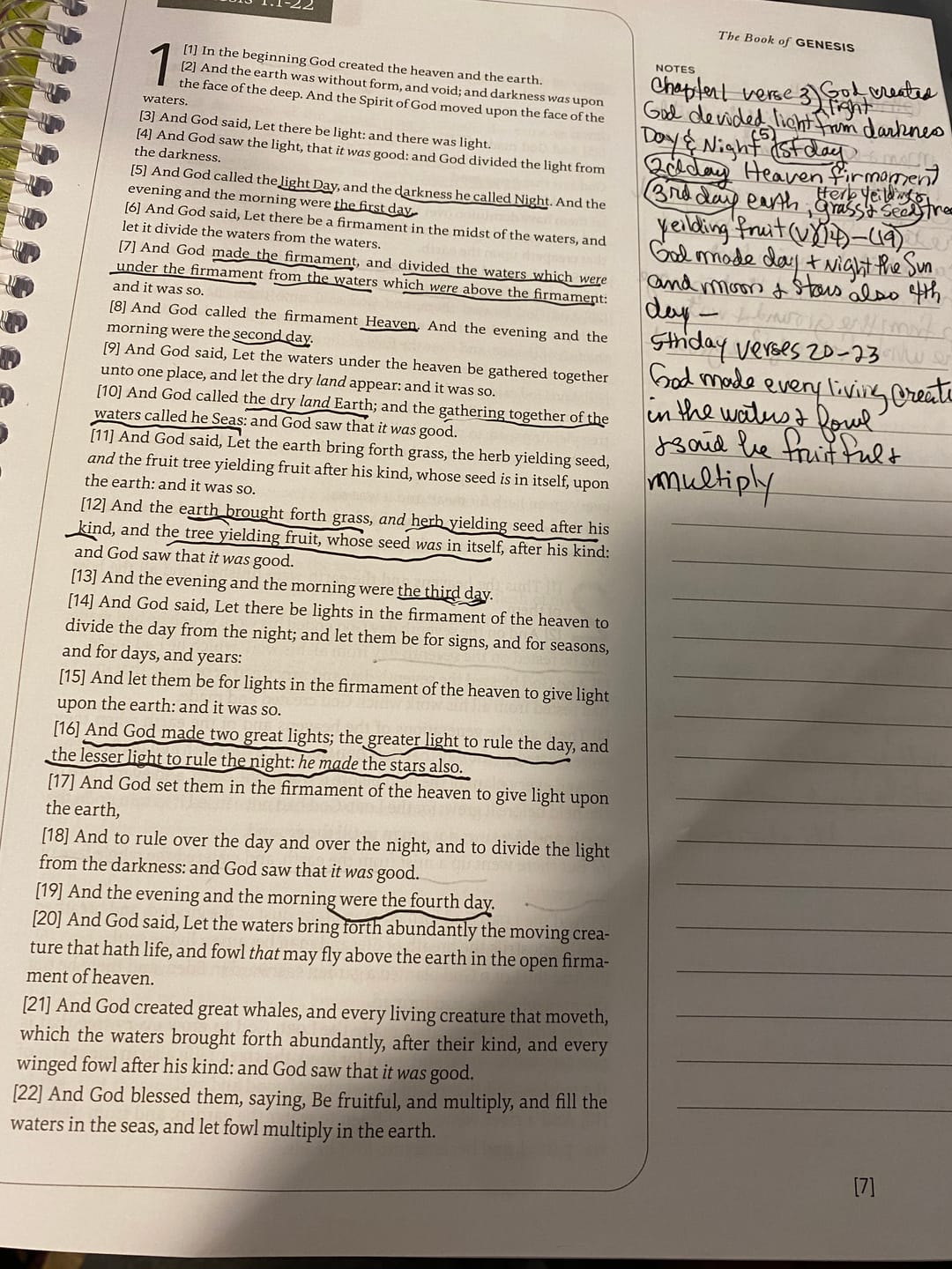 Customer photo review of Spiral Bible™ - KJV - Job - Song of Solomon