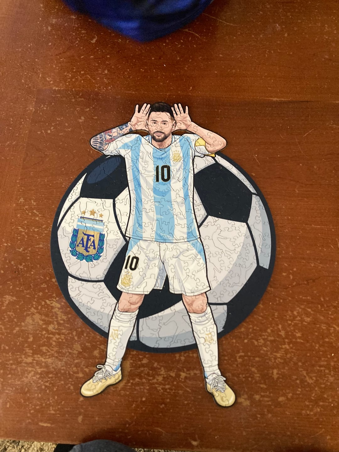 Customer photo review of Lionel Messi - Wooden Puzzle