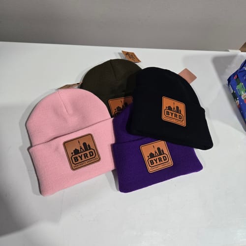 Customer photo review of Custom Leather Patch Hats Richardson 112 Laser Engraved