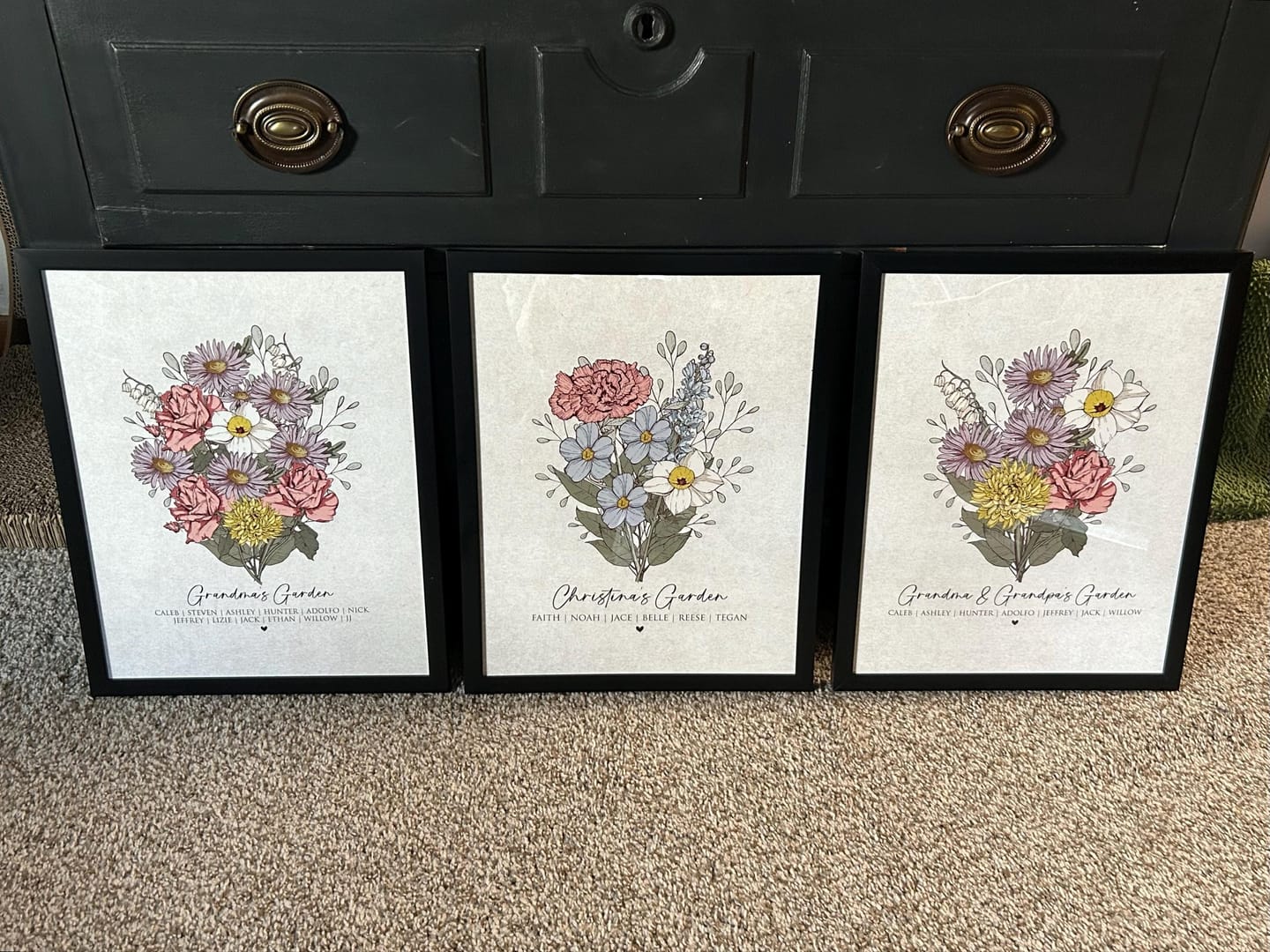Customer photo review of Mom's Garden Birth Flower Print - Digital / Canvas