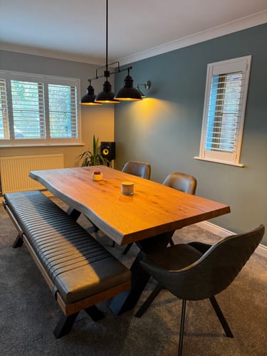 Customer photo review of Industrial 3-Light Bar Dome Pendant Light