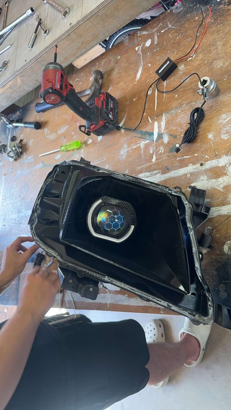 Customer photo review of Bi-Xenon 'Angry Eye' Headlight Retrofit DIY Kit