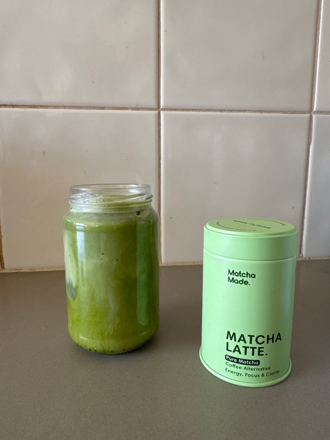 Customer photo review of Unsweetened Matcha Latte