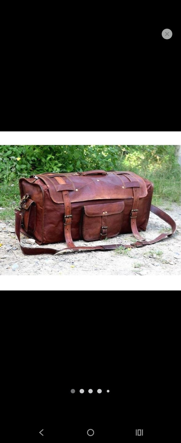 Customer photo review of The Peterson Leather Duffle