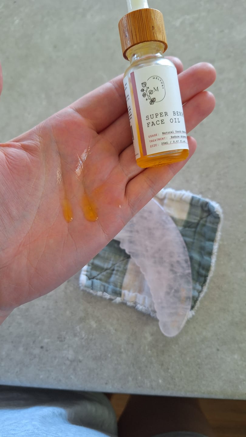 Customer photo review of Super Berry Face Oil