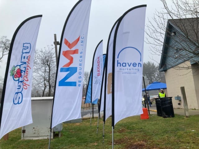 Customer photo review of Premium Concave Flags
