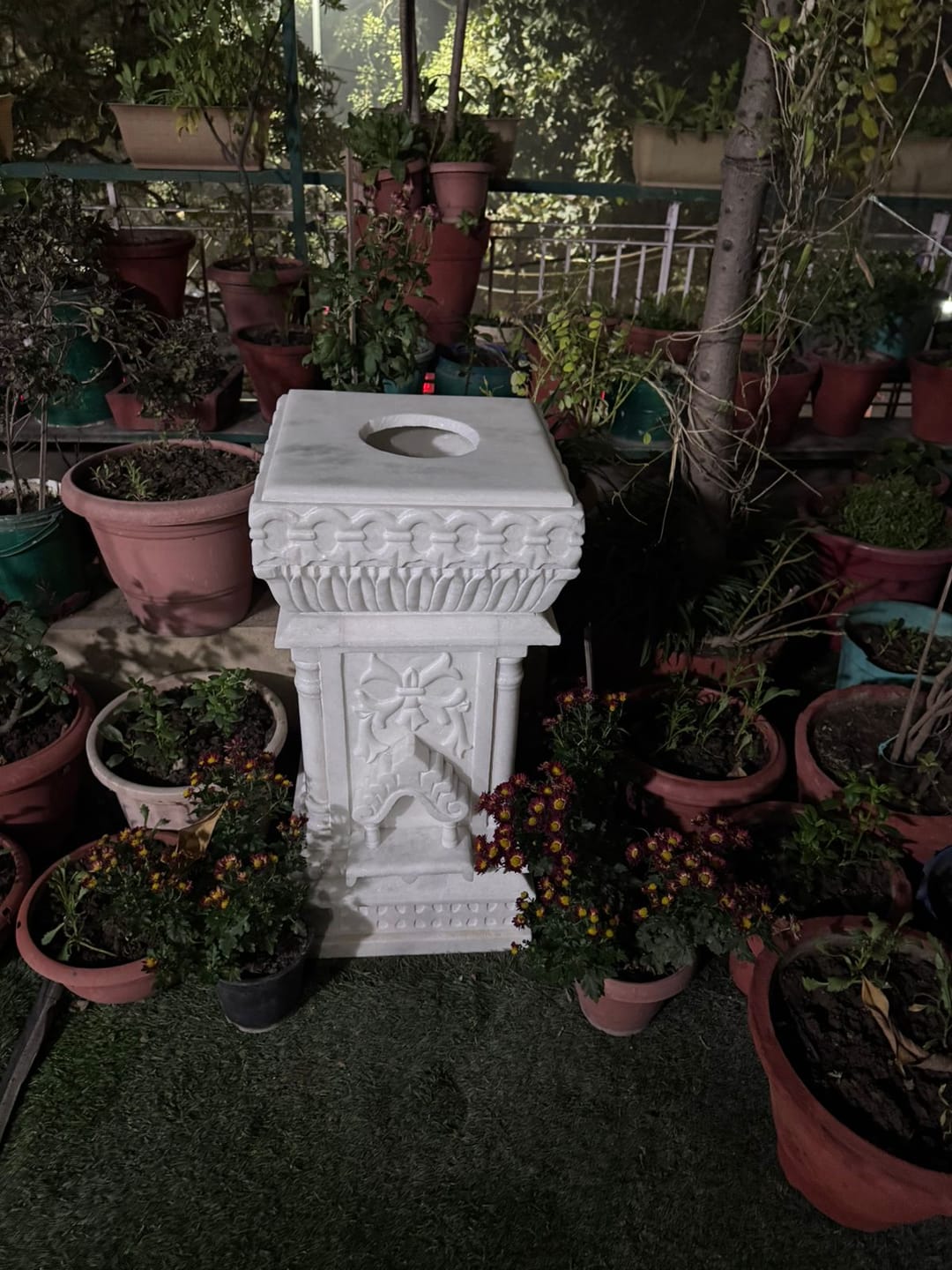 Customer photo review of Marble Tulsi Pot, White Marble Carving - Handicraft Bazaar