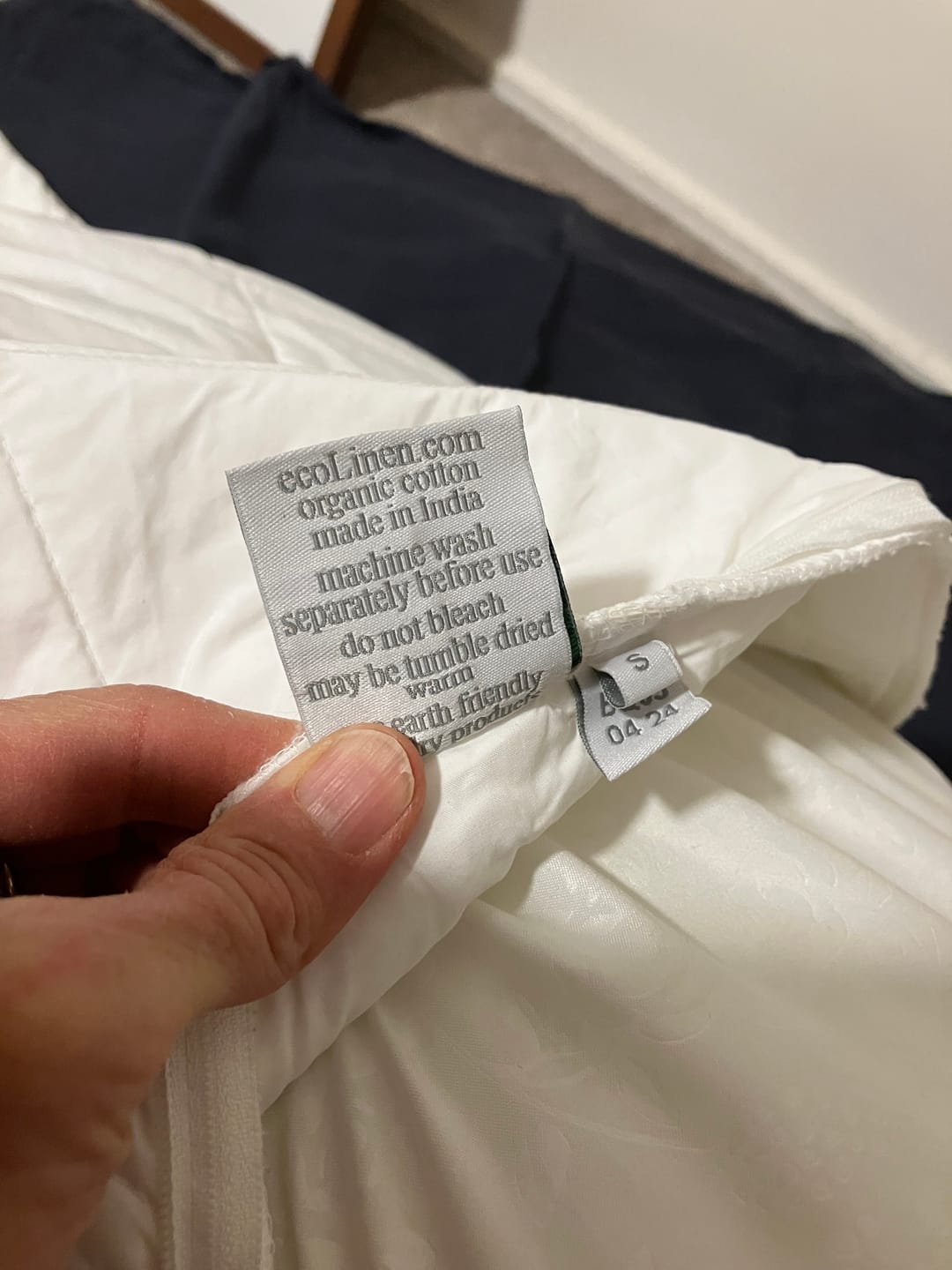 Customer photo review of Organic Cotton Quilted Pillow Protector Pairs