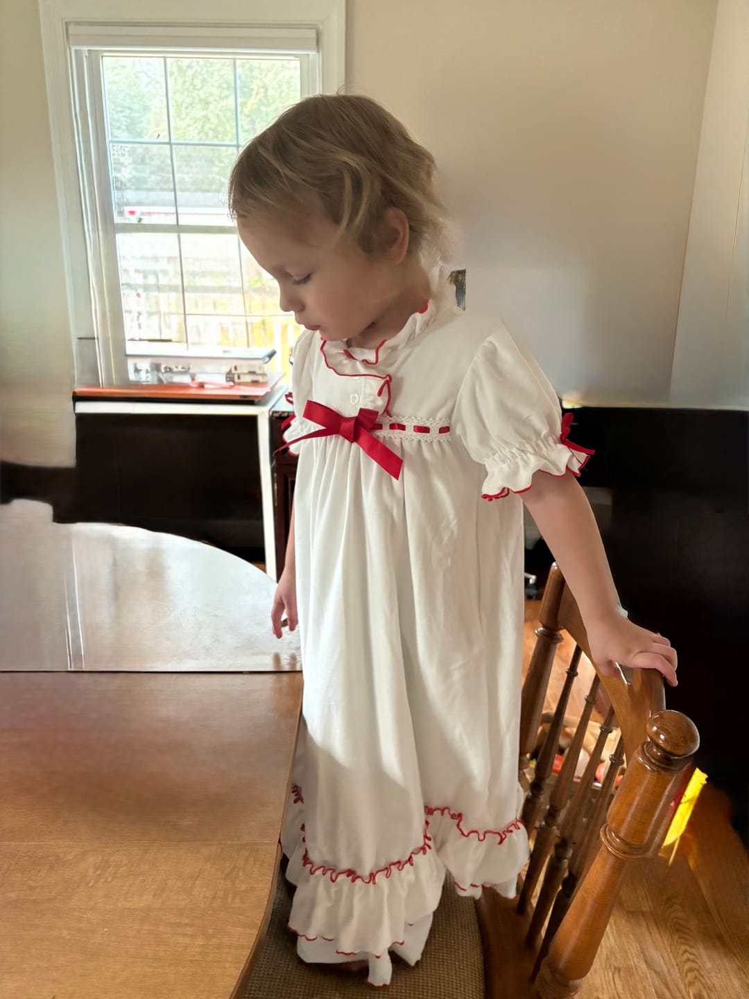 Customer photo review of The Original Clara Nutcracker Christmas Gown Short Sleeve in White