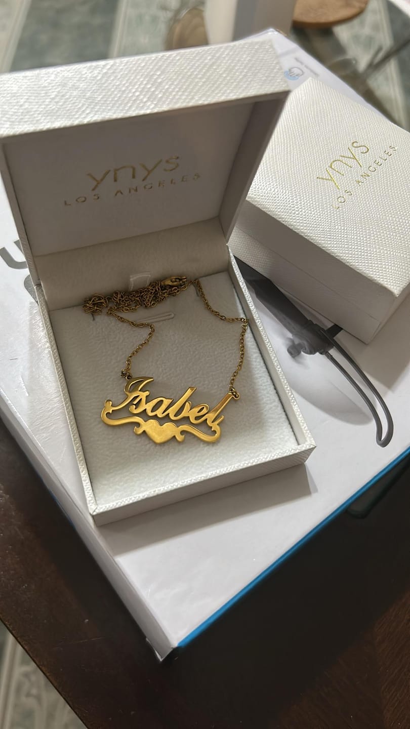 Customer photo review of Love Name Necklace